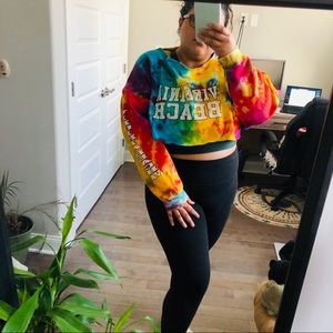♻️CUSTOM Crop Tiedye Sweatshirt